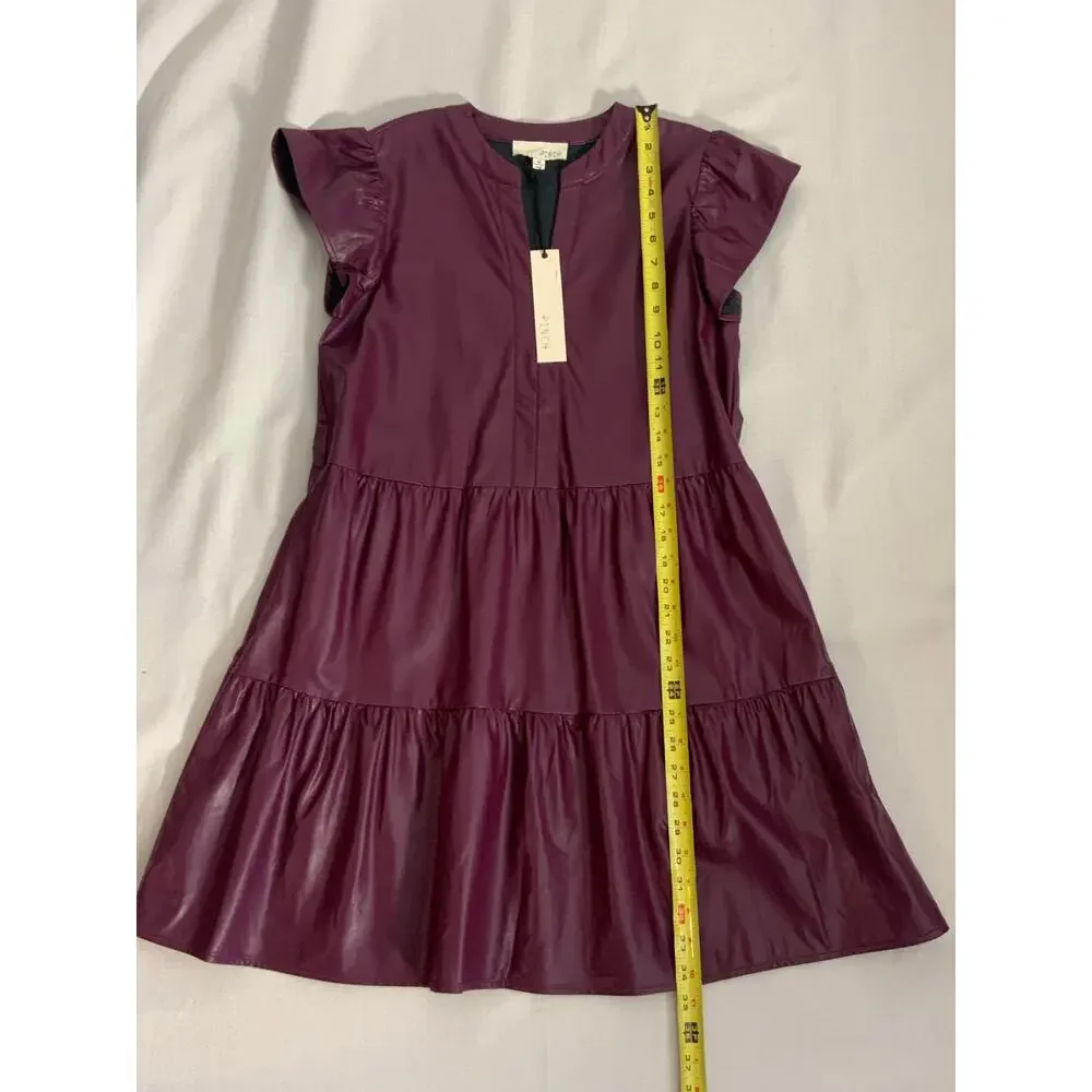 Pinch Deep‎ Wine Faux Leather Dress NWT size medium